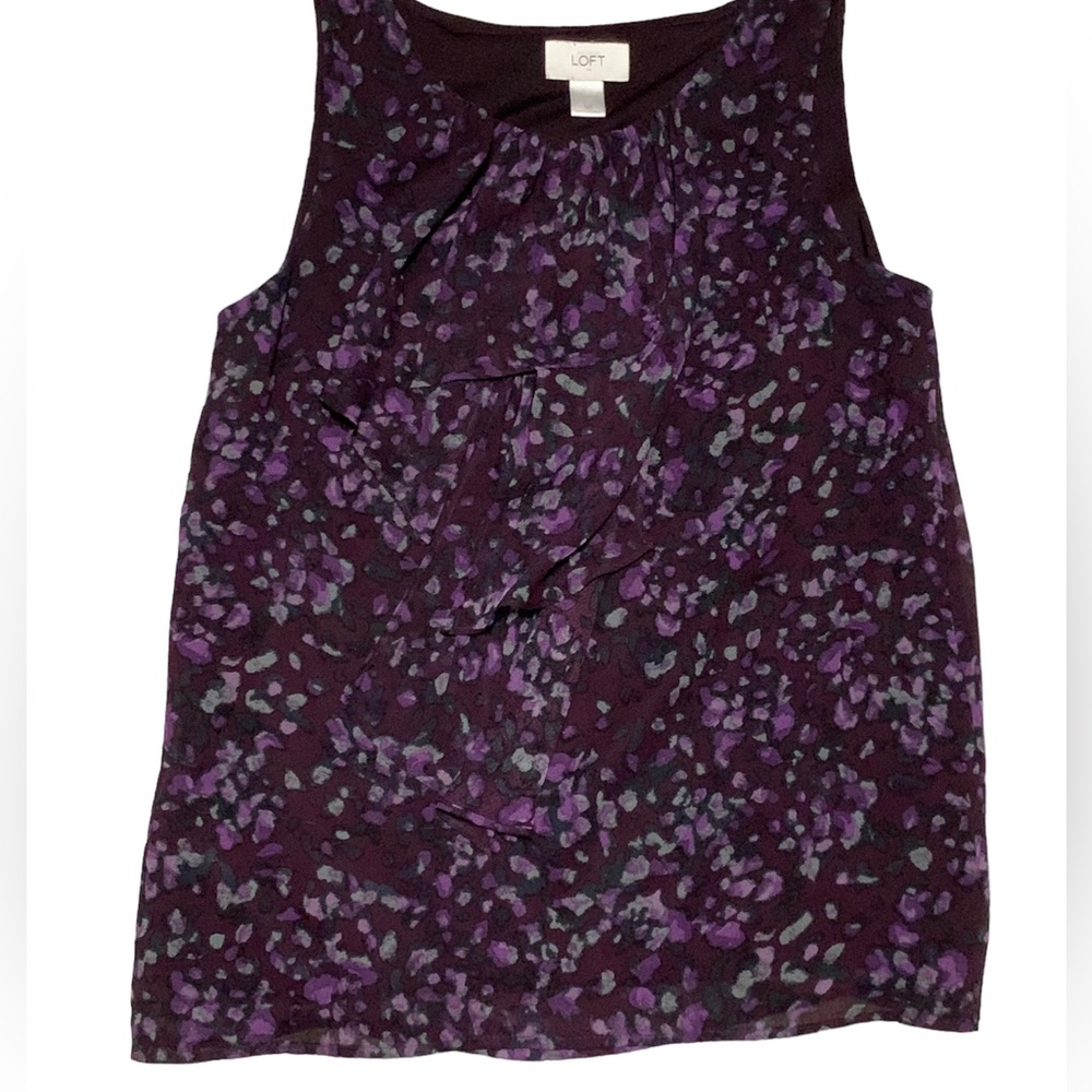 Loft floral ruffle Top
